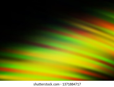 Dark Green, Yellow vector modern bokeh pattern. Creative illustration in halftone style with gradient. The elegant pattern for brand book.