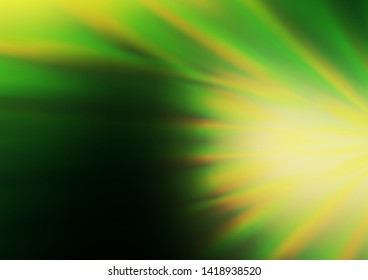 Dark Green, Yellow vector modern bokeh pattern. A completely new color illustration in a bokeh style. The template can be used for your brand book.