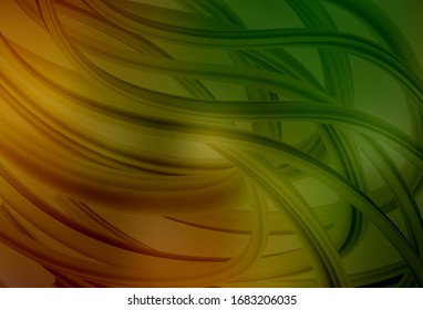 Verde oscuro, el vector amarillo moderno y elegante fondo. Una ilustración de color completamente nueva en un estilo borroso. Nuevo diseño de estilo para su libro de marca.