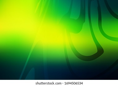 Dark Green, Yellow vector modern elegant backdrop. A completely new colored illustration in blur style. New style design for your brand book.