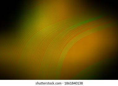 Dark Green, Yellow vector modern elegant backdrop. Glitter abstract illustration with gradient design. New way of your design.