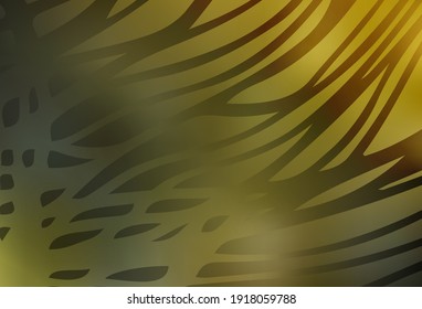 Verde oscuro, amarillo vector moderno y elegante fondo. Ilustración creativa en estilo de semitono con gradiente. Nueva forma de tu diseño.