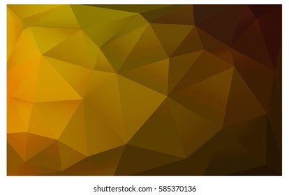 Dark Green, Yellow vector modern geometrical abstract background. Texture, new background. Geometric background in Origami style with gradient. 