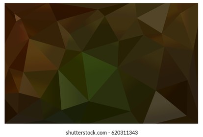 Dark Green, Yellow vector modern geometrical abstract background. Texture, new background. Geometric background in Origami style with gradient. 