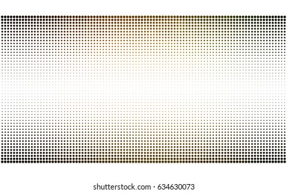 Dark Green, Yellow vector modern geometrical circle abstract background. Dotted texture template. Geometric pattern in halftone style with gradient. 