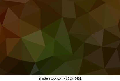 Dark Green, Yellow vector modern geometrical abstract background. Texture, new background. Geometric background in Origami style with gradient. 