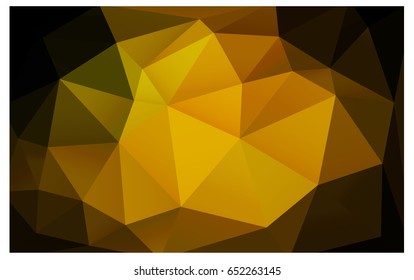 Dark Green, Yellow vector modern geometrical abstract background. Texture, new background. Geometric background in Origami style with gradient. 