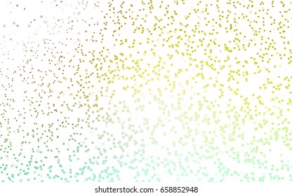 Dark Green, Yellow vector modern geometrical circle abstract background. Dotted texture template. Geometric pattern in halftone style with gradient. 