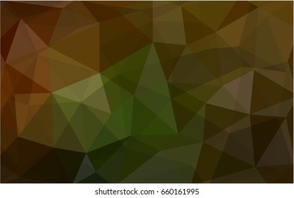 Dark Green, Yellow vector modern geometrical abstract background. Texture, new background. Geometric background in Origami style with gradient. 