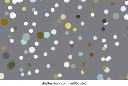 Dark Green, Yellow vector modern geometrical circle abstract background. Dotted texture template. Geometric pattern in halftone style with gradient. 