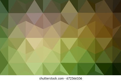 Dark Green, Yellow vector modern geometrical abstract background. Texture, new background. Geometric background in Origami style with gradient. 