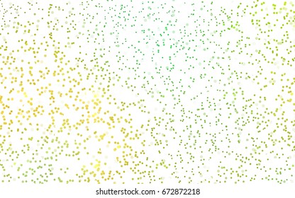 Dark Green, Yellow vector modern geometrical circle abstract background. Dotted texture template. Geometric pattern in halftone style with gradient. 