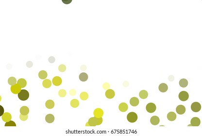Dark Green, Yellow vector modern geometrical circle abstract background. Dotted texture template. Geometric pattern in halftone style with gradient. 
