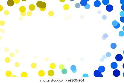 Dark Green, Yellow vector modern geometrical circle abstract background. Dotted texture template. Geometric pattern in halftone style with gradient. 