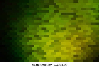 Dark Green, Yellow vector modern geometrical background. Abstract template. Geometric pattern in square style with gradient.
