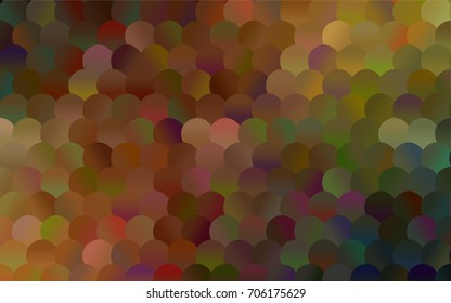 Dark Green, Yellow vector modern geometrical circle abstract background. Dotted texture template. Geometric pattern in halftone style with gradient. 