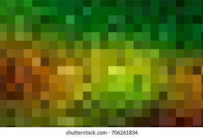 Dark Green, Yellow vector modern geometrical background. Abstract template. Geometric pattern in square style with gradient.