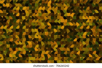 Dark Green, Yellow vector modern geometrical circle abstract background. Dotted texture template. Geometric pattern in halftone style with gradient. 