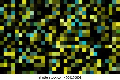 Dark Green, Yellow vector modern geometrical background. Abstract template. Geometric pattern in square style with gradient.