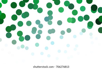 Dark Green, Yellow vector modern geometrical circle abstract background. Dotted texture template. Geometric pattern in halftone style with gradient. 