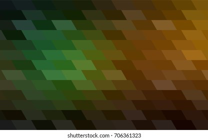 Dark Green, Yellow vector modern geometrical background. Abstract template. Geometric pattern in square style with gradient.