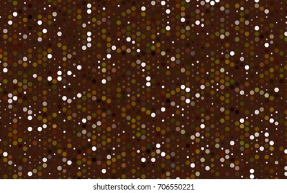 Dark Green, Yellow vector modern geometrical circle abstract background. Dotted texture template. Geometric pattern in halftone style with gradient. 