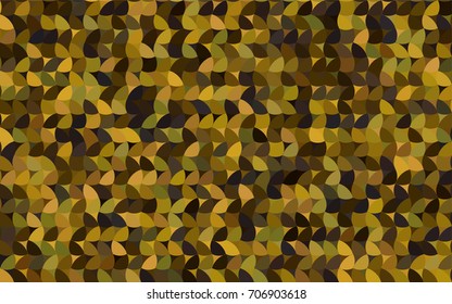 Dark Green, Yellow vector modern geometrical circle abstract background. Dotted texture template. Geometric pattern in halftone style with gradient. 
