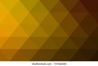 Dark Green, Yellow vector modern geometrical abstract background. Texture, new background. Geometric background in Origami style with gradient. 