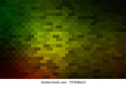 Dark Green, Yellow vector modern geometrical background. Abstract template. Geometric pattern in square style with gradient.