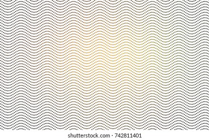 Dark Green, Yellow vector modern geometrical circle abstract background. Dotted texture template. Geometric pattern in halftone style with gradient. 