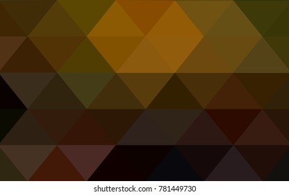 Dark Green, Yellow vector modern geometrical abstract background. Texture, new background. Geometric background in Origami style with gradient. 