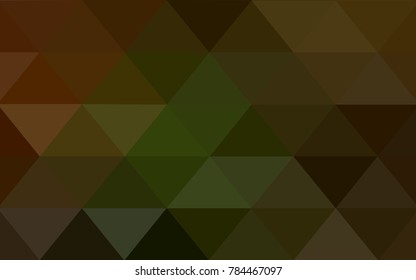 Dark Green, Yellow vector modern geometrical abstract background. Texture, new background. Geometric background in Origami style with gradient. 