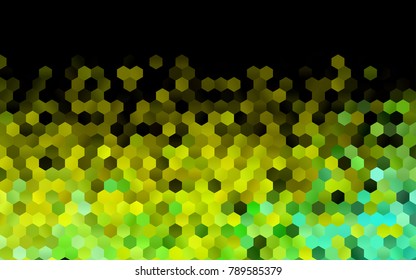 Dark Green, Yellow vector modern geometrical abstract background. Texture, brand-new background. Geometric background in Origami style with gradient. 