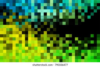 Dark Green, Yellow vector modern geometrical background. Abstract template. Geometric pattern in square style with gradient.