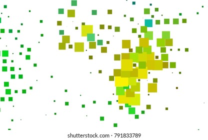 Dark Green, Yellow vector modern geometrical background. Abstract template. Geometric pattern in square style with gradient.