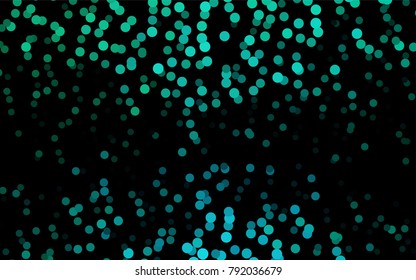 Dark Green, Yellow vector modern geometrical circle abstract background. Dotted texture template. Geometric pattern in halftone style with gradient. 