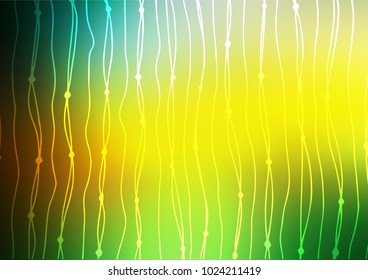 Dark Green, Yellow vector natural abstract pattern. Shining colored illustration with doodles in Arabic style. Hand painted design for web, wrapping, wallpaper.