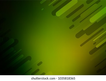 Dark Green, Yellow vector natural elegant pattern. Shining colored illustration with doodles in Zen tangle style. The template can be used as a background for cell phones.