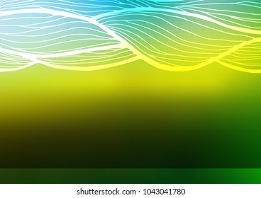 Dark Green, Yellow vector natural elegant pattern. Geometric doodle illustration in Origami style with gradient. The completely new template can be used for your brand book.