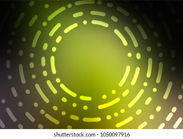 Dark Green, Yellow vector natural elegant pattern. A completely new color illustration in doodle style. The pattern can be used for coloring books and pages for kids.