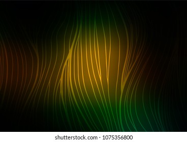 Dark Green, Yellow vector natural abstract pattern. Blurred decorative design in Indian style with Zen tangles. The completely new template can be used for your brand book.