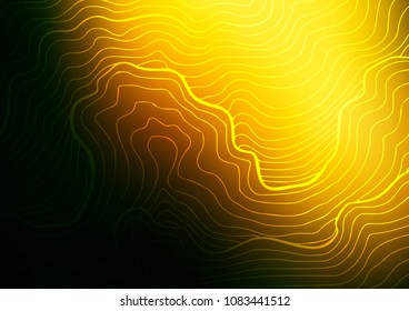 Dark Green, Yellow vector natural elegant template. Decorative shining illustration with doodles on abstract template. A new texture for your design.
