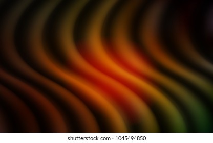 Dark Green, Yellow vector pattern with bent lines. An elegant bright illustration with gradient. The template for cell phone backgrounds.