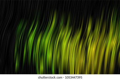 Dark Green, Yellow vector pattern with lava shapes. Shining illustration, which consist of blurred lines, circles. Marble design for your web site.