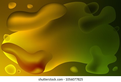 Dark Green, Yellow vector pattern with bent lines. A completely new color illustration in memphis style. Textured wave pattern for backgrounds.
