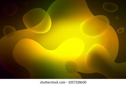 Dark Green, Yellow vector pattern with bent lines. Glitter abstract illustration with wry lines. Textured wave pattern for backgrounds.