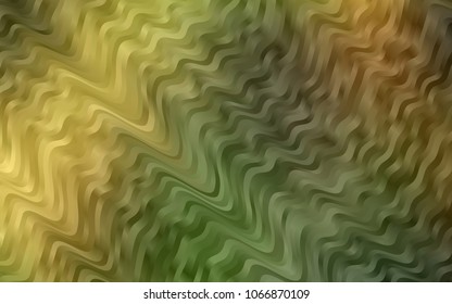 Dark Green, Yellow vector pattern with bubble shapes. Colorful abstract illustration with gradient lines. A new texture for your  ad, booklets, leaflets.