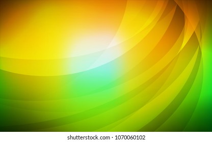 Dark Green, Yellow vector pattern with lava shapes. A vague circumflex abstract illustration with gradient. A new texture for your  ad, booklets, leaflets.