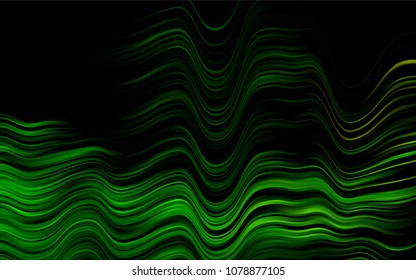 Dark Green, Yellow vector pattern with bent ribbons. Colorful illustration in abstract marble style with gradient. The template for cell phone backgrounds.