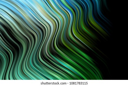 Dark Green, Yellow vector pattern . abstract illustration with wry lines. The elegant pattern for brand book.